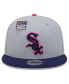 ფოტო #3 პროდუქტის Men's Gray/Navy Chicago White Sox Raspberry Big League Chew Flavor Pack 9FIFTY Snapback Hat