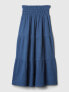 Фото #4 товара Crinkle Gauze Denim Maxi Skirt