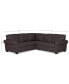 Фото #11 товара Orid 2-Pc. "L"-Shaped Leather Roll Arm Sectional , Created for Macy's