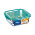 Квадратная коробочка для завтраков с крышкой Luminarc Keep'n Lagon 10 x 5,4 cm бирюзовый 380 ml Двухцветный Cтекло (6 штук)