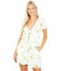 Фото #1 товара 1.STATE 296702 Women Tie Front Romper Lemon Grove Size SM