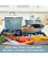 Фото #13 товара Cucina Hard Enamel Nonstick Sauce Pot and Steamer Insert Set, 3-Quart, Agave Blue