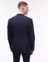 Topman stretch super skinny textured suit jacket in navy