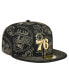 ფოტო #4 პროდუქტის Men's Black Philadelphia 76ers 59FIFTY Day Allover Print Stencil Fitted Hat