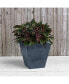 ArtStone Novelty 35188 Square Ella Planter/Flower Pot, Black, 18-Inch