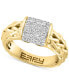 EFFY® Diamond Cluster Braided Ring (3/8 ct. t.w.) in 14k Gold-Plated Sterling Silver