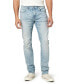 ფოტო #1 პროდუქტის Men's Slim Ash Crinkled Stretch Denim Jeans