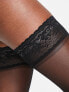 ASOS DESIGN 15 denier lace top stockings in black