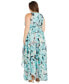 Фото #2 товара Plus Size Floral-Print Halter Maxi Dress