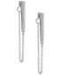 Silver-Tone Bar & Chain Linear Drop Earrings
