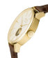 ფოტო #2 პროდუქტის Men's Mulberry Swiss Automatic Brown Leather Watch 42mm