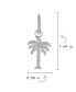 Hawaiian Nautical Pave CZ Cubic Zirconia Huggie Mini Hoop Dangle Charm Palm Tree Earrings For Women Sterling Silver