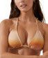 ფოტო #1 პროდუქტის Women's Glitter Ombre Slider Triangle Bikini Top