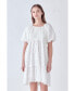 Фото #2 товара Women's Knit and Embroidery Combo Dress