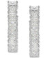 ფოტო #3 პროდუქტის Rhodium-Plated Baguette Crystal Infinity Drop Earrings