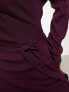 Фото #7 товара Vero Moda wrap belted long sleeve knitted mini dress in burgundy