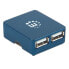 Фото #4 товара Manhattan USB-A 4-Port Micro Hub - 4x USB-A Ports - Blue - 480 Mbps (USB 2.0) - Bus Power - Equivalent to Startech ST4200MINI2 - Hi-Speed USB - Three Year Warranty - Blister - USB 3.2 Gen 1 (3.1 Gen 1) Type-A - USB 3.2 Gen 1 (3.1 Gen 1) Type-A - 480 Mbit/s - Black