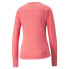 Puma Seasons Long Sleeve Running T-Shirt Womens Pink Casual Tops 52257635