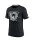 Men's Black Las Vegas Raiders Rewind Playback Logo Tri-Blend T-shirt