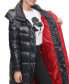 Фото #4 товара Karl Lagerfeld Womens Shine Hooded Belted Puffer Coat