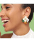 ფოტო #2 პროდუქტის Women's Black Flower Garden Stud Earrings