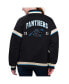 Фото #2 товара Свитшот Starter женский черный Carolina Panthers Tournament Full-Snap Varsity Jacket