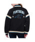 Women's Black Carolina Panthers Tournament Full-Snap Varsity Jacket