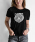 Women's Word Art Bear Face T-shirt