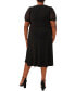 Plus Size Tie-Front Midi Dress