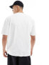 ASOS DESIGN oversized t-shirt in white with chest text print