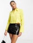 Something New cropped shirt in bright yellow