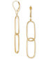 ფოტო #1 პროდუქტის Double Oval Paperclip Drop Earrings in 10k Gold