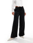 ASOS DESIGN satin pull on trouser in black