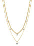 Gold-plated double necklace with Symphonia BYM82 crystals