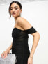 Фото #3 товара Jaded Rose ruched corset waist sheer midaxi dress in black