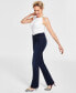 Фото #3 товара Women's High Rise Asymmetrical Seamed Bootcut Jeans, Created for Macy's