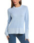 Forte Cashmere Plaited High Rib Crew Cashmere Sweater Women's