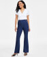 Фото #4 товара Women's Button-Trim High-Rise Jeans, Created for Macy's