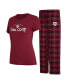 ფოტო #1 პროდუქტის Women's Maroon, Black Texas A&M Aggies Arctic T-shirt and Flannel Pants Sleep Set