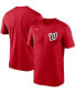 Men's Red Washington Nationals Wordmark Legend T-shirt