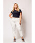 ფოტო #1 პროდუქტის Plus Size Mid Rise Boyfriend Pants