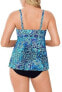 Фото #2 товара Swim Solutions 259814 Women's V-Neck Underwire Tankini Top Swimwear Size 10