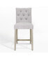 Фото #1 товара 24" Linen Fabric Tufted Counter Stool