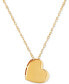 ფოტო #1 პროდუქტის Polished Heart 17" Pendant Necklace in 10k Gold