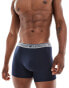 Emporio Armani – Bodywear – 2er-Pack eng geschnittene Boxershorts in Marineblau mit Logo-Bund Синий, M - фото #3