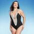 Фото #2 товара Women's Crochet Necklace Plunge One Piece Swimsuit - Shade & Shore