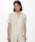 ფოტო #1 პროდუქტის Women's Short-Sleeved Satin Shirt