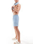 Фото #5 товара Hollister 7inch geometric printed swim shorts in blue