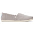 TOMS Alpargata Classic Slip On Mens Grey Casual Shoes 10015912T