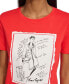 ფოტო #4 პროდუქტის Women's Fashion Sketch Girl Graphic T-Shirt